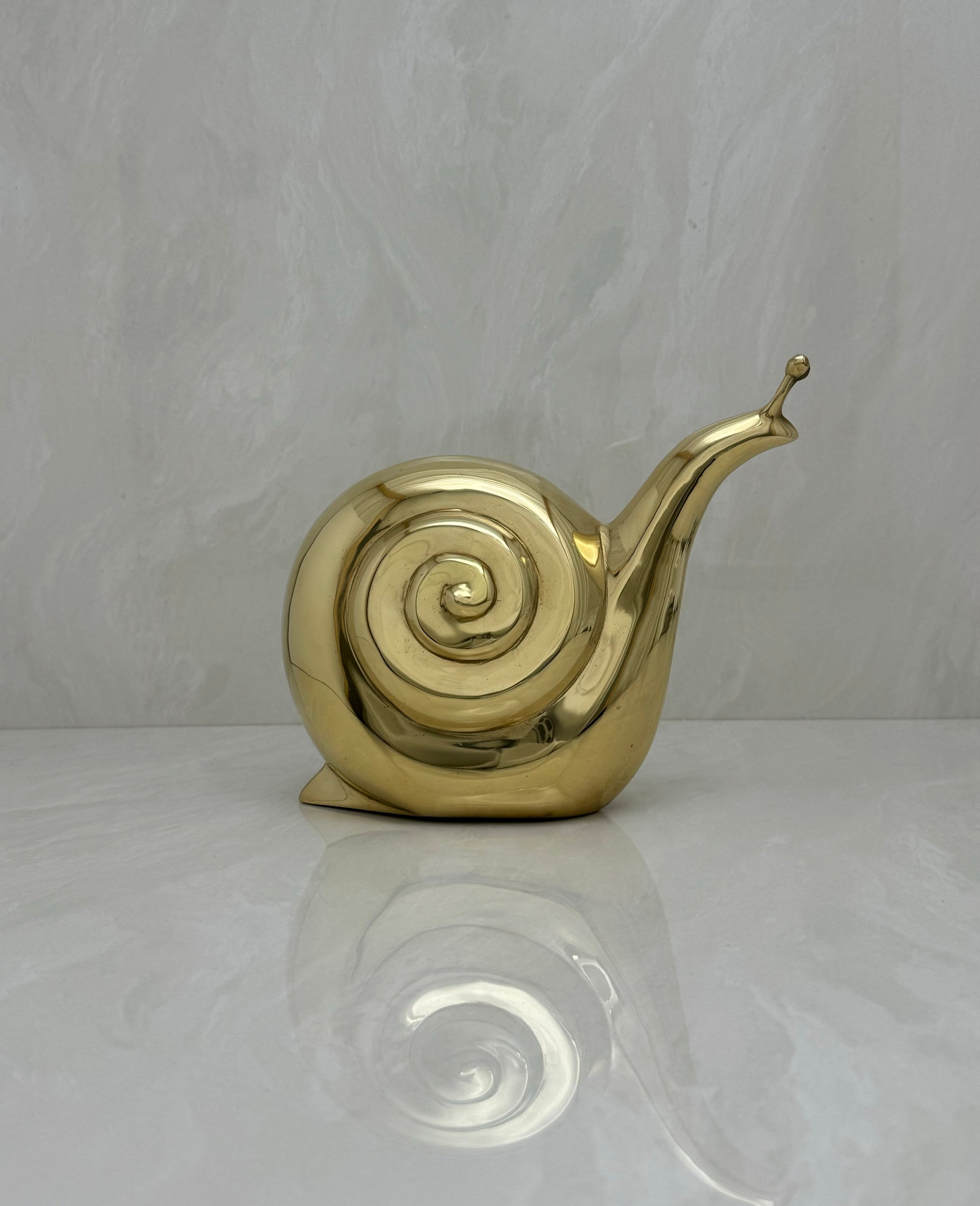 Large Vintage Brass Snail-By Dolbi Cashier