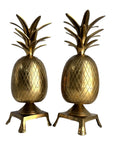Vintage Brass Pineapple Candleholders – Tropical Regency Pair