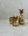 Vintage Brass Pineapple Trinket Containers- A Pair