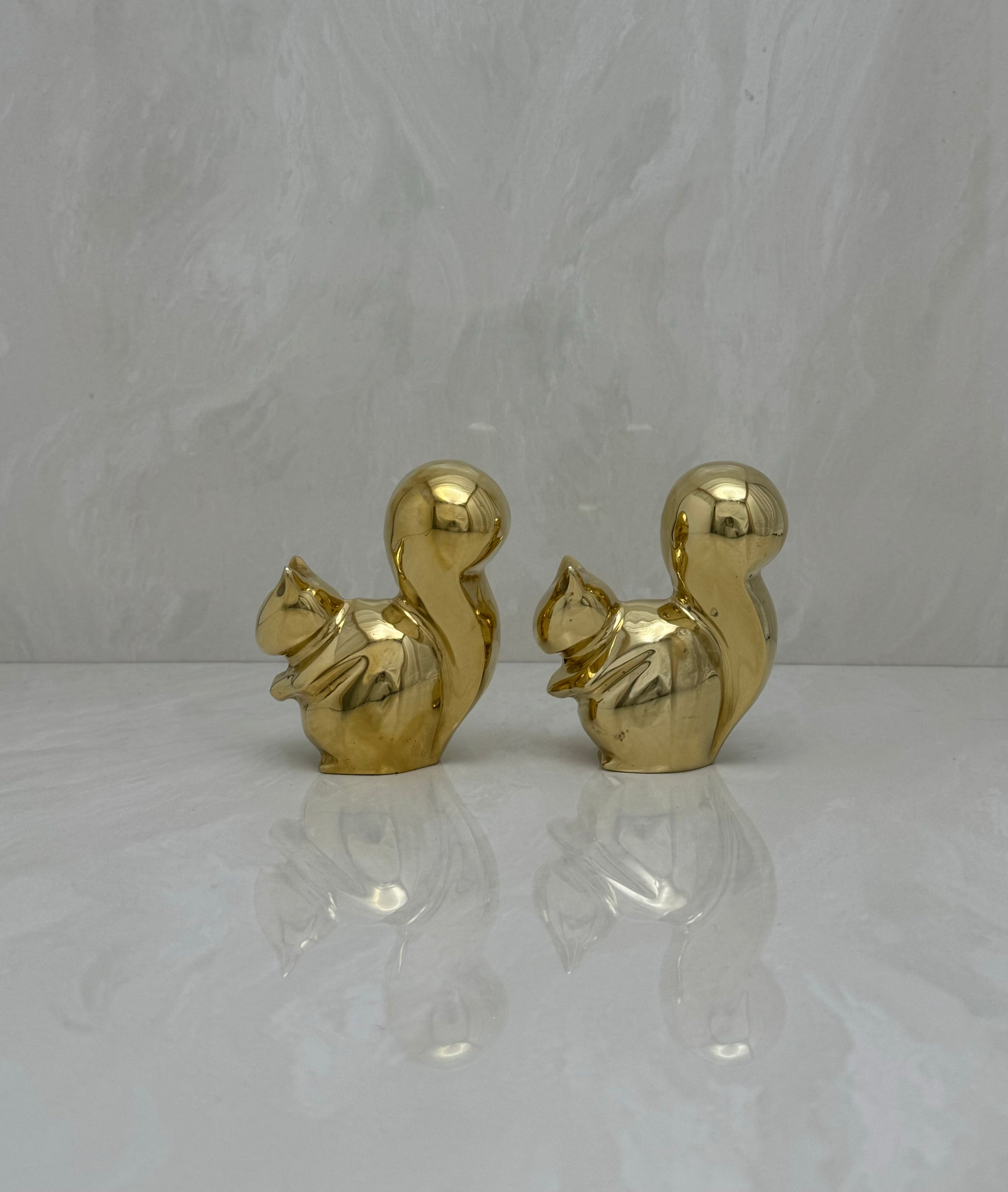 Vintage Brass Adorable Squirrels-A Pair