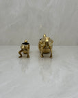 Vintage Brass Frogs Pulling Snails- A Pair