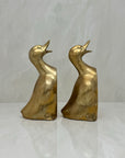 Vintage Brass Duck Bookends-A Pair