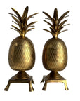 Vintage Brass Pineapple Candleholders – Tropical Regency Pair