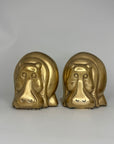 Mid-Century Modern Brass Hippo Bookends