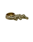 Vintage Brass Alligator Ashtray/Candleholder/Ring Dish