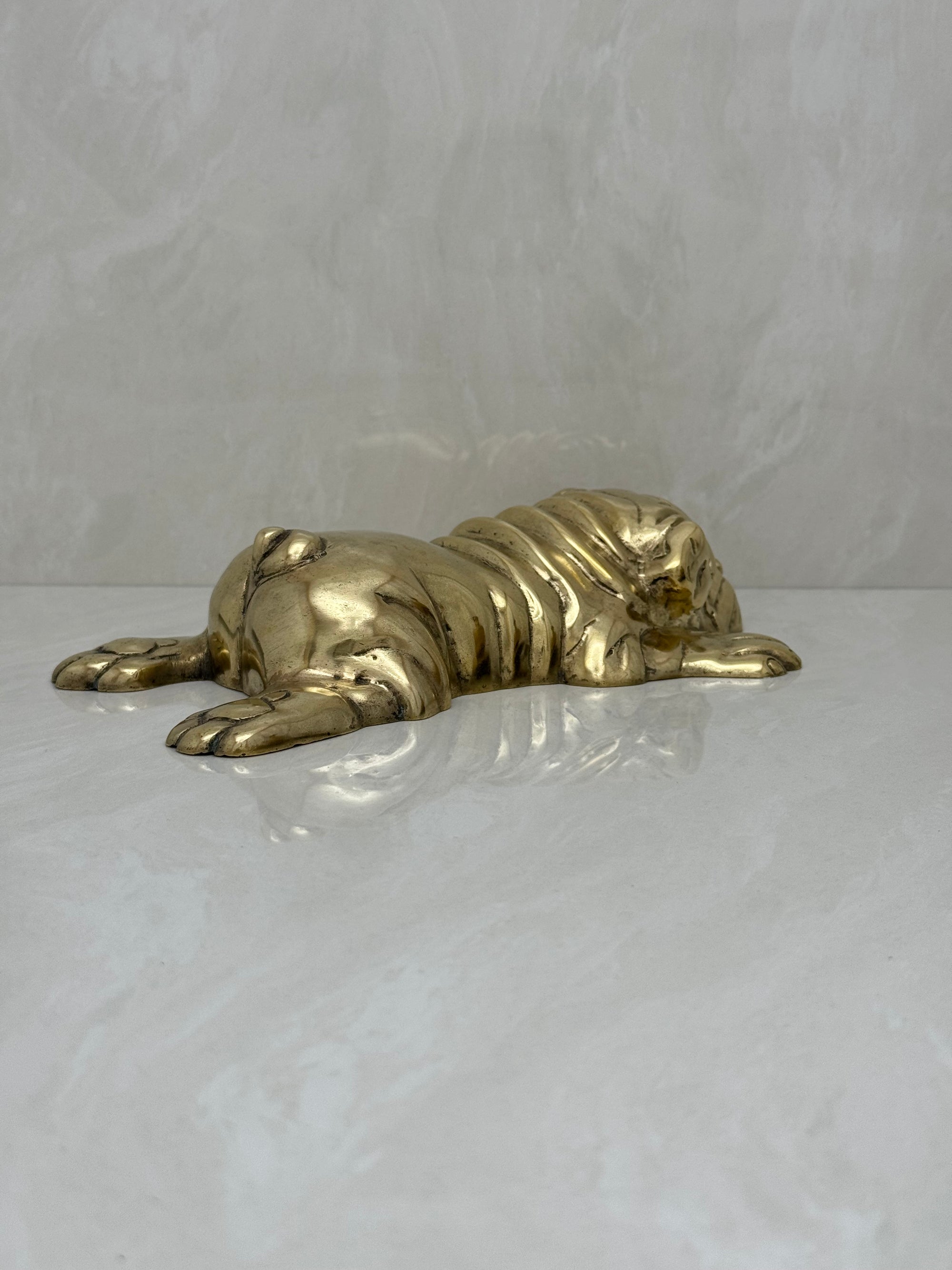 Vintage Brass Bored Bulldog