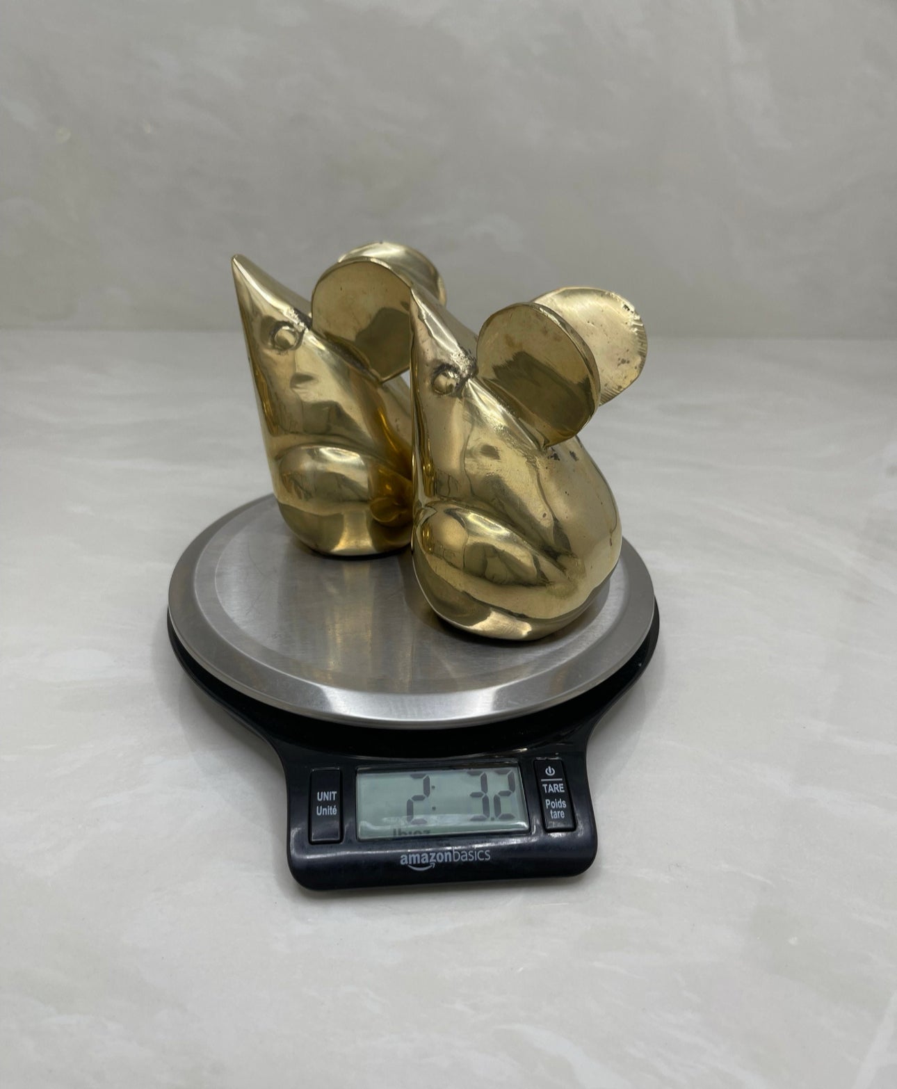 Vintage Brass Mouse Pair