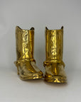 Vintage Brass Cowboy Boots