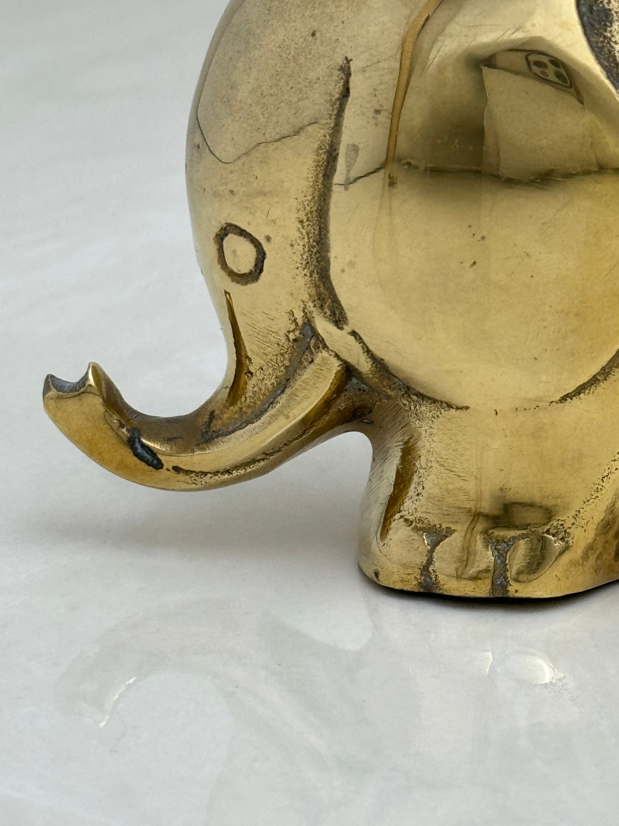 Vintage Brass Elephant Family-A Set of Three