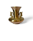 Vintage Brass Butterfly Vase With Butterfly Handles