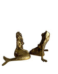 Vintage Brass Mermaid Pair
