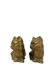 Vintage Brass Cat Planter Pair
