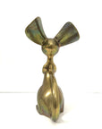 Grand Vintage Mid-Century Modern Brass Mouse Sculpture — Oversized Whimsical Art Accent