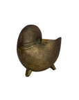 Vintage Brass Shell Stash Pot/Planter/Wine Holder