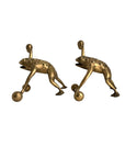 Vintage Brass Workout Frogs-A Pair