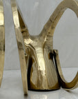 Vintage Brass Rams with Curled Horns-A Pair