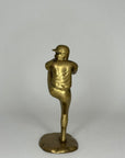 Vintage San Pacific Brass Baseball Pitcher Figurine | Solid Brass Sports Statue, Made in Taiwan