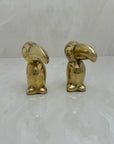 Small Vintage Brass Toucans-A Pair