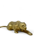 Vintage Brass Crouching Jaguar