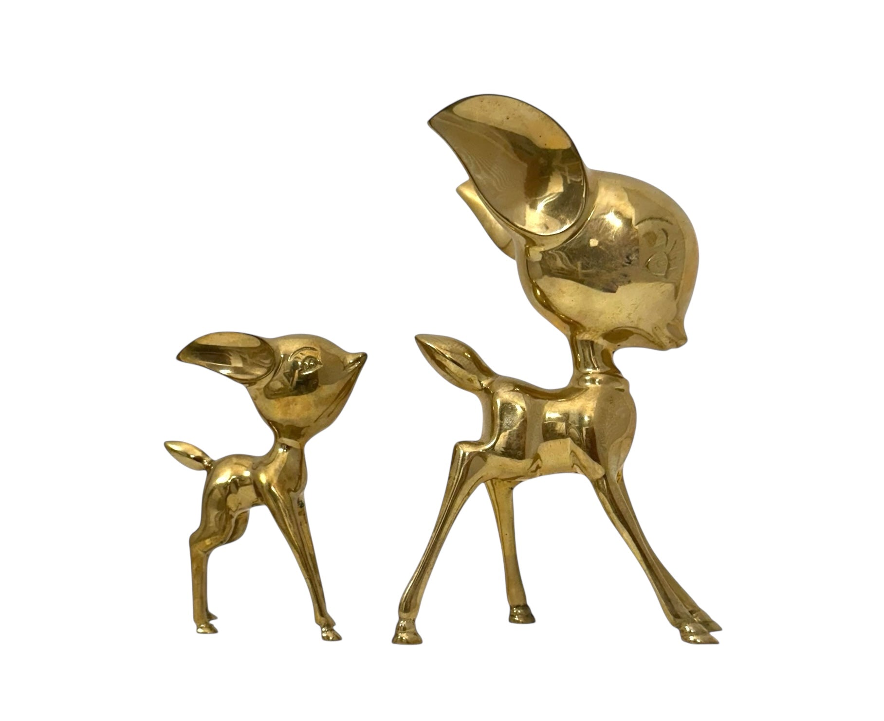 Vintage Brass Mama and Baby Deer or Big Sister Little Sister– The Golden Bond