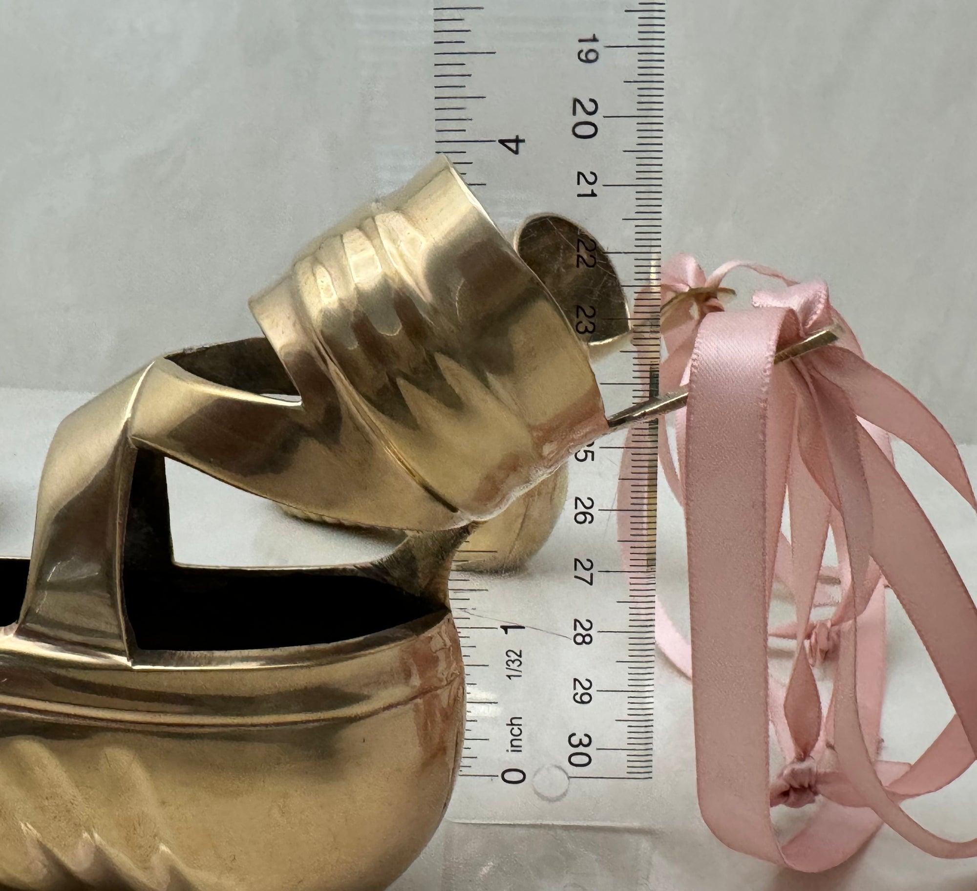 Vintage Brass Ballerina Slippers-A Pair