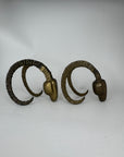 Vintage 1981 Dolbi Cashier Ram Horn Sculptures