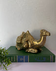 Vintage Brass Resting Camel