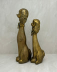 Large Vintage Brass Puppy Duo-A Pair