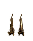 Vintage Brass Dolphin Sculptures – Mid-Century Hollywood Regency Pair-Coastal Luxe