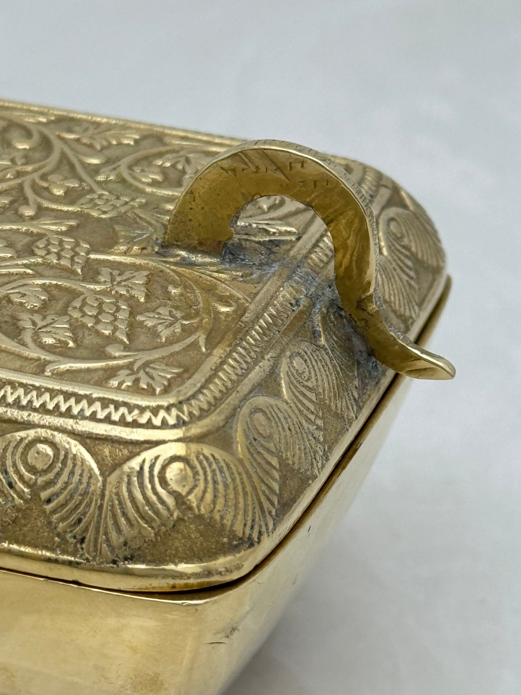 Vintage Brass Antelope Trinket Box