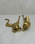 Long Legged Brass Frogs-A Pair