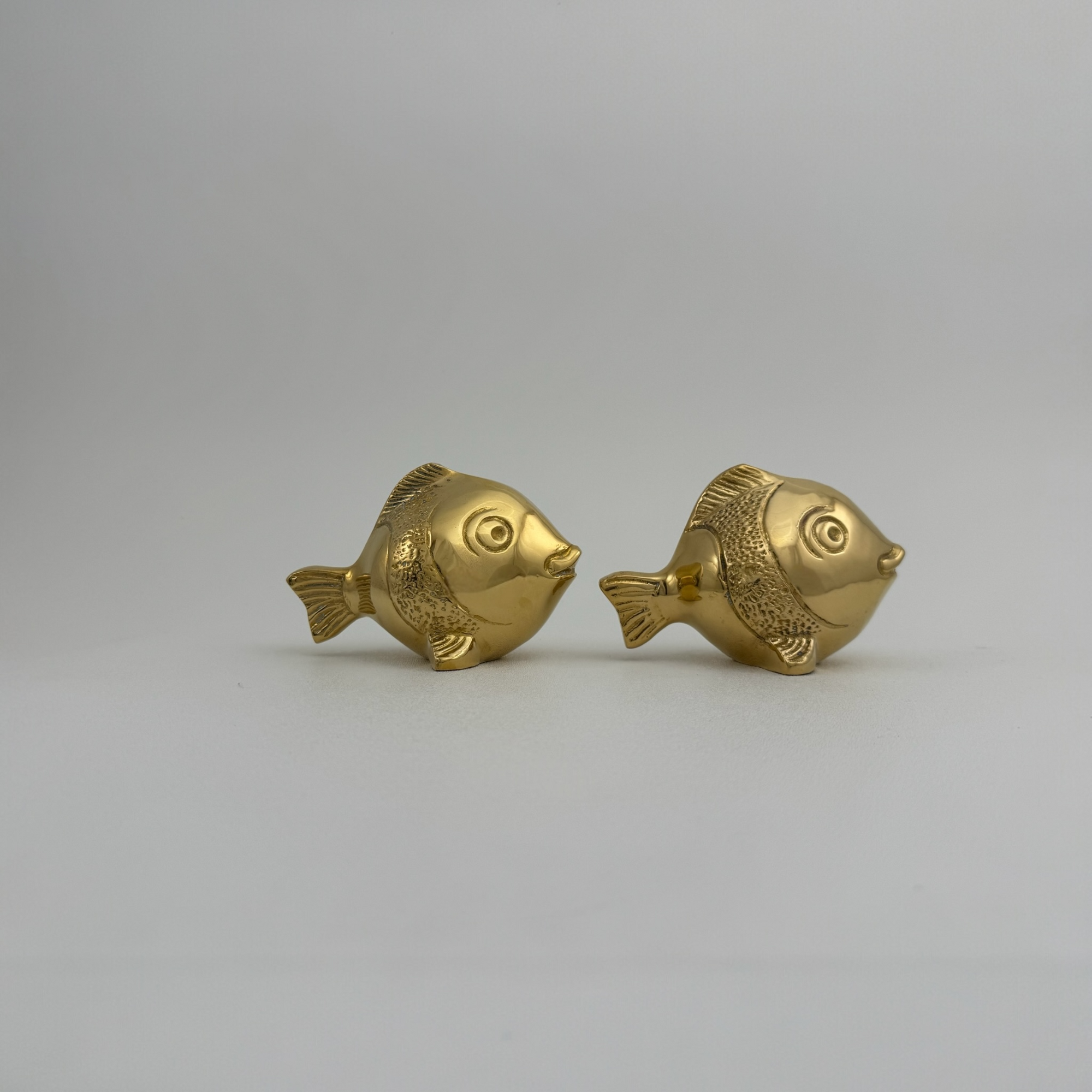 Whimsical Vintage Brass Fish-A Pair