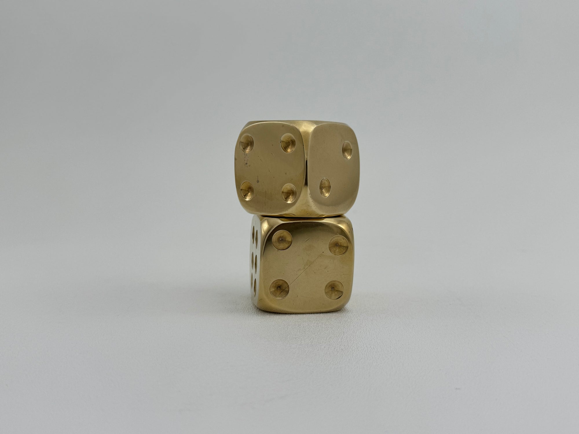 Vintage Brass Dice-A Pair