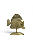 MCM Vintage Brass Fish On A Stand