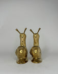 Vintage Brass MCM Snail Bookends-A Pair