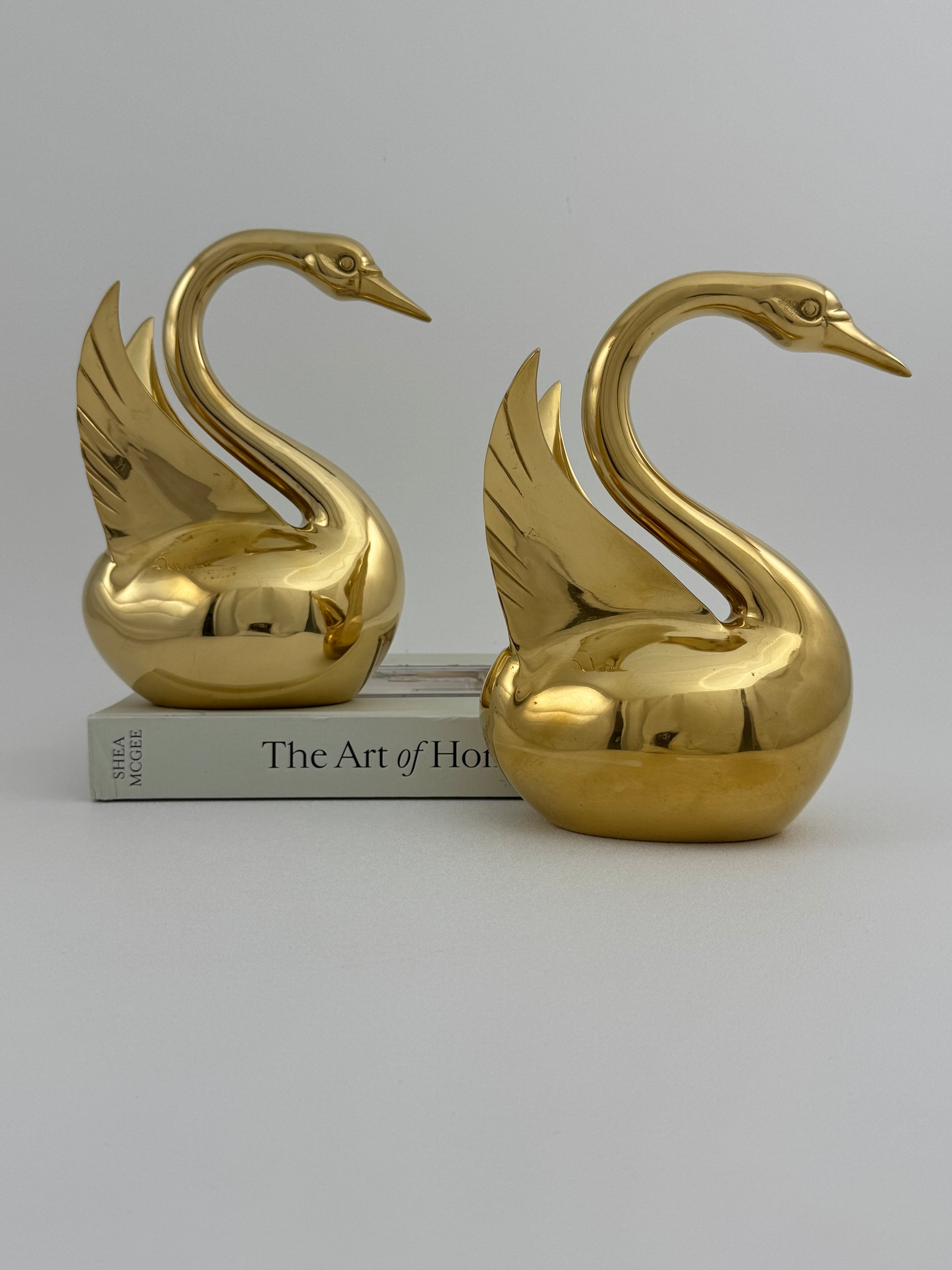 Vintage Brass Angel Wings Love Swans-A Pair by Dolbi Cashier
