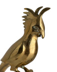 Hollywood Regency Brass Cockatoo Pair on Marble – Mid-Century Modern Elegance