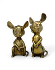 Vintage Brass Mice-A Pair