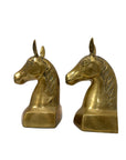 Large and Heavy Vintage Brass Horse Head Bookends – Handcrafted in Korea (Pair)