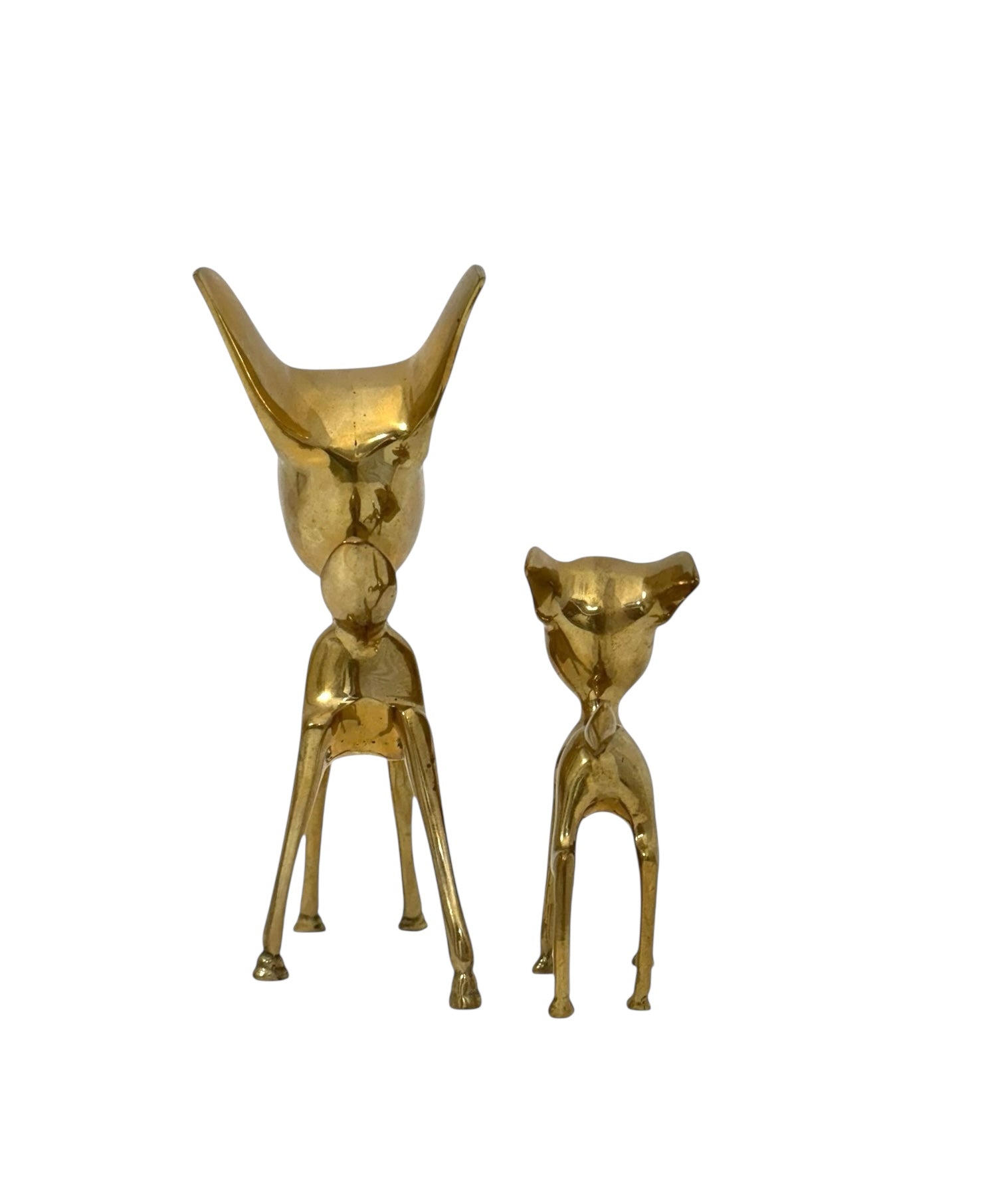 Vintage Brass Mama and Baby Deer or Big Sister Little Sister– The Golden Bond
