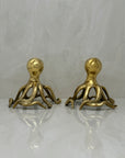 Vintage Brass Octopus- A Pair