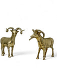 Cute Vintage Brass Antelopes-A Pair