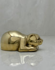 Sweet Vintage Brass Sleeping Cat