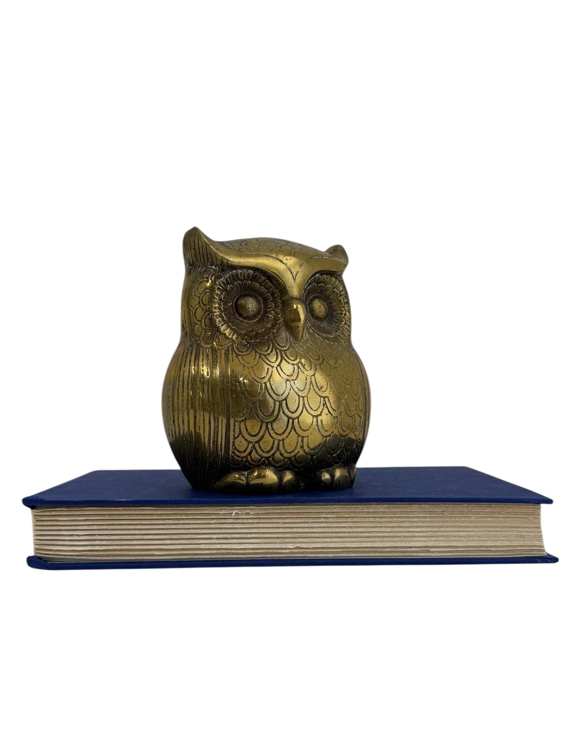 Vintage Brass Owl Coin/Wish Bank