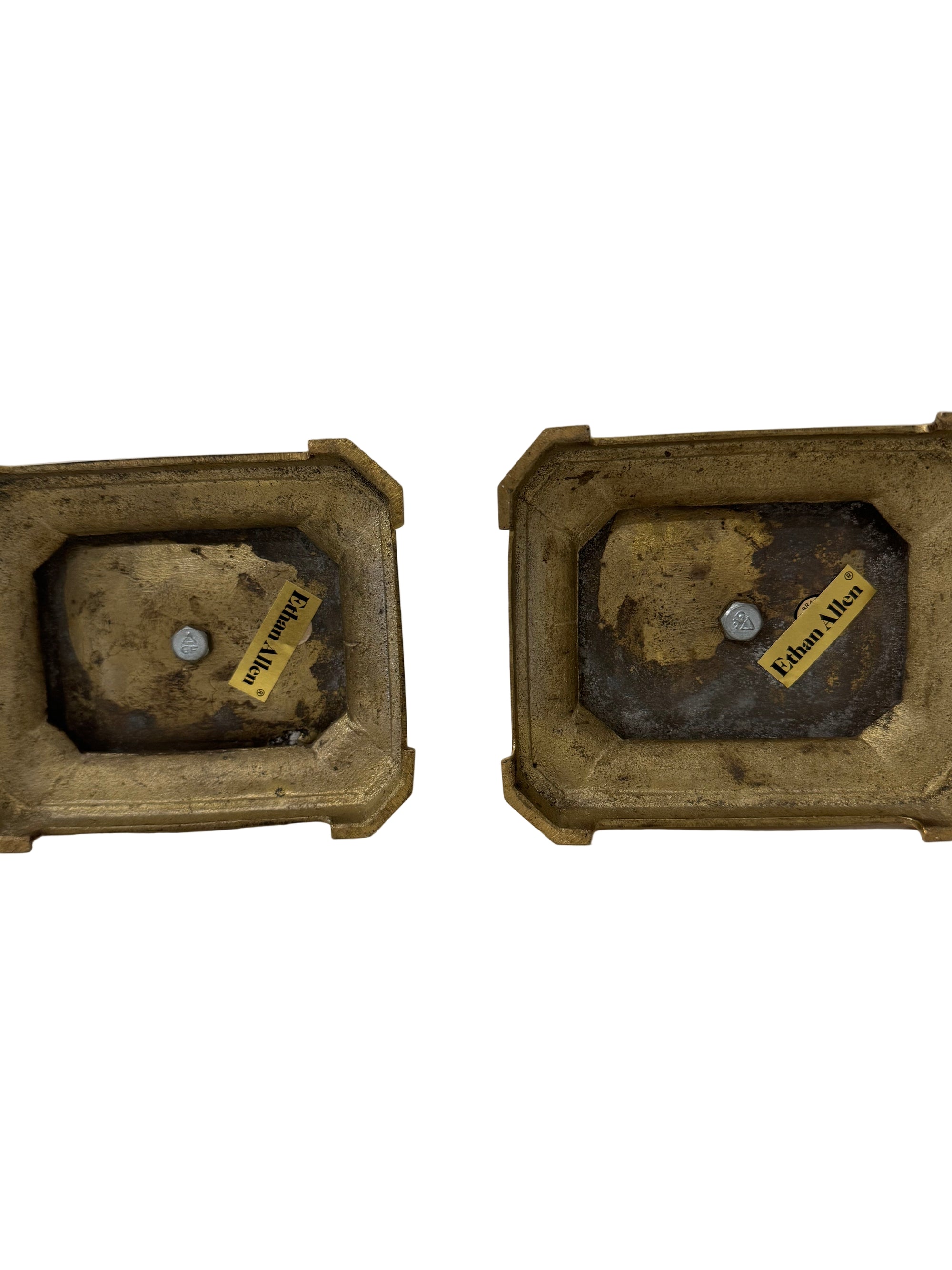 Pair of Vintage Brass Swan Candlestick Holders – Elegant Mid-Century Taper Candle Holders (14”) by Ethan Allen