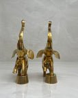 Vintage Brass Circus Elephants- A Pair