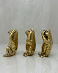 Vintage Morality Frogs Hear, Speak, See No Evil- A Set of Three