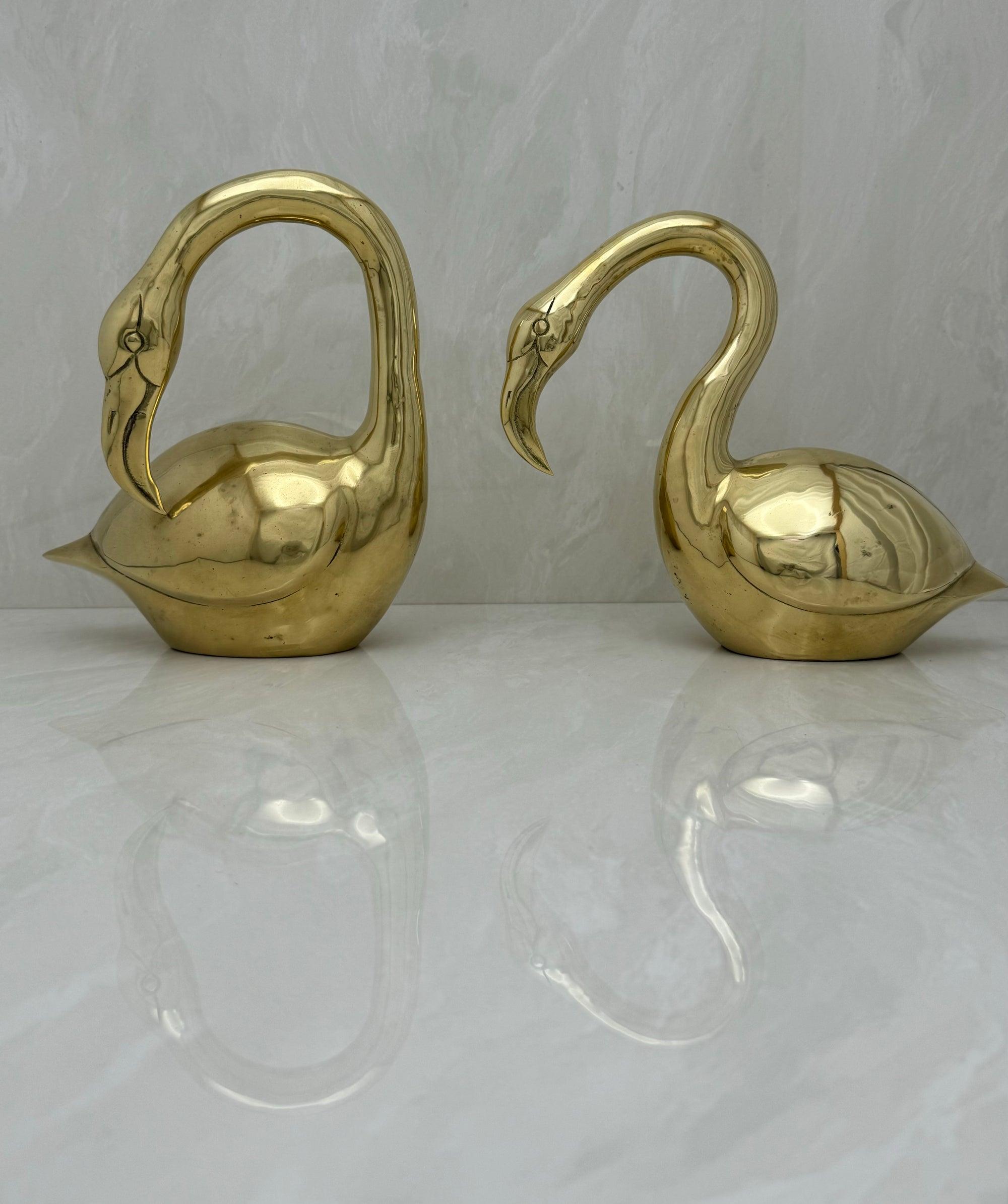 Vintage Brass Flamingos-A Pair