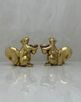 Bronze Squirrel Candleholders-A Pair