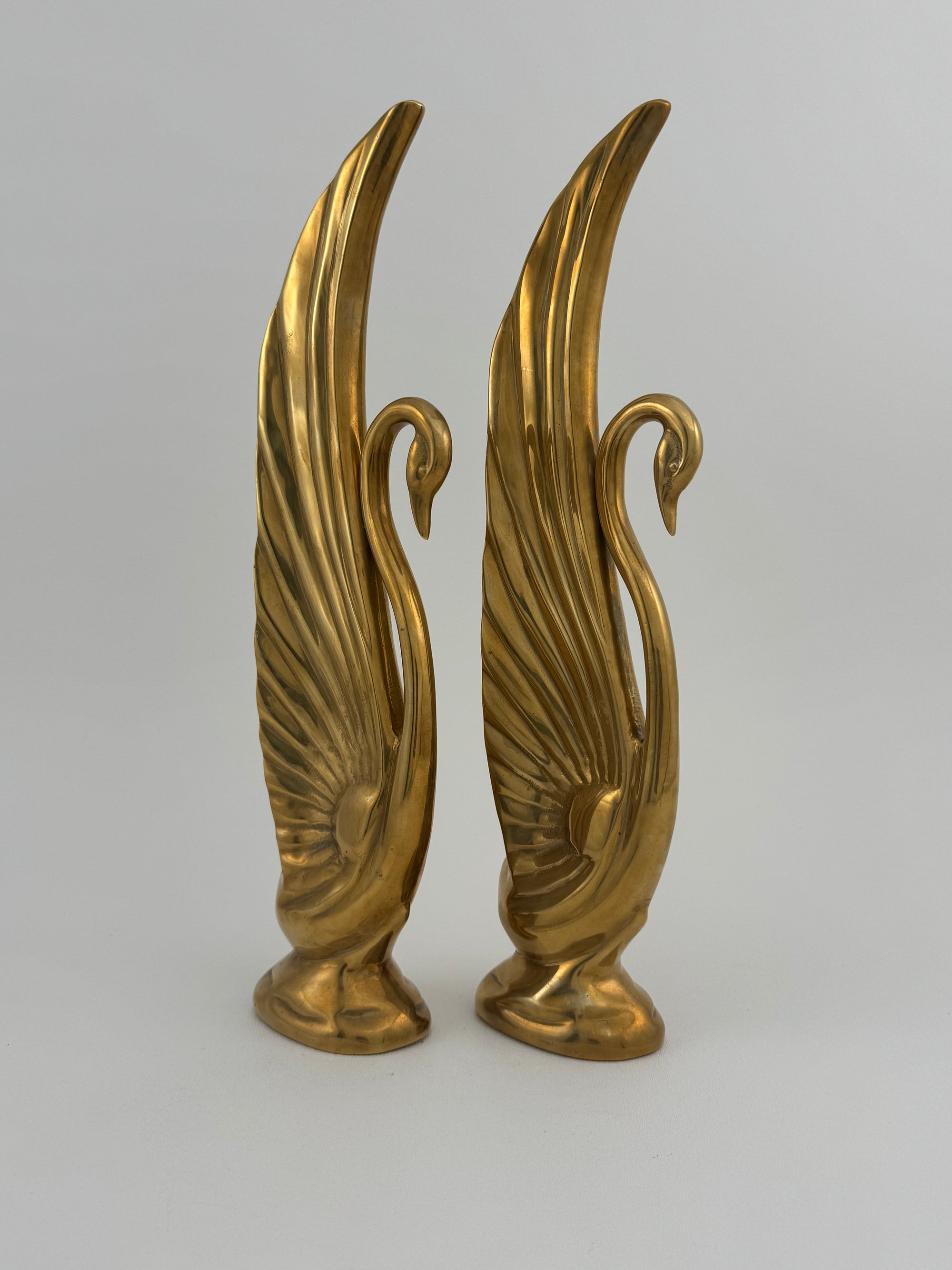Vintage Brass Swans-A Pair by Dolbi Cashier